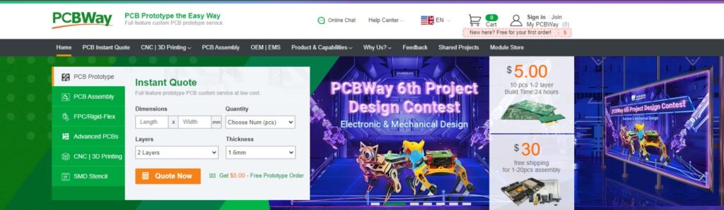 PCBWay, Electronics manufacturing Company in Quantum Research.