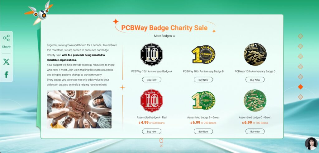 PCBWay Badge Charity Sale