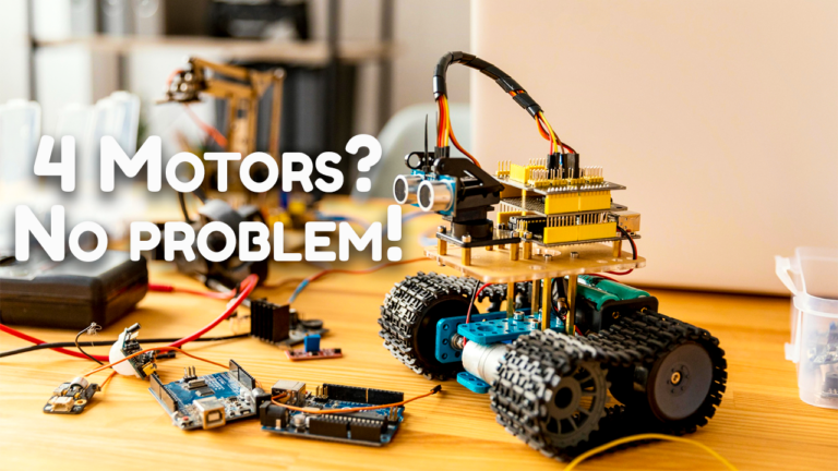 Creating a Motor Driver Shield for Arduino for 4 Motor Robots that Draws High Current